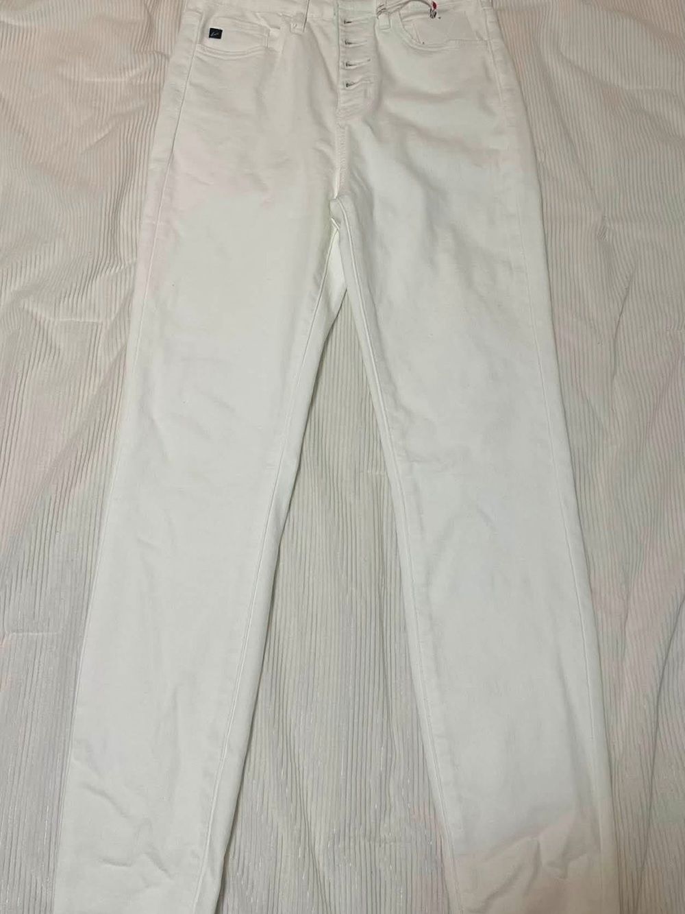 KanCan High-Rise White Button-Fly Jeans